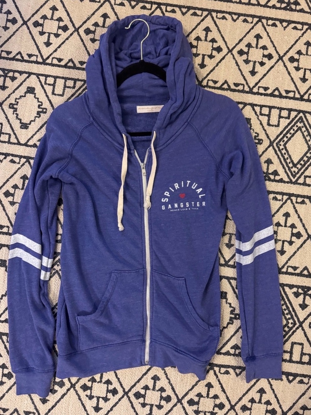 Spiritual Gangster Distressed Hoodie, Gorgeous Condition! Discontinued.